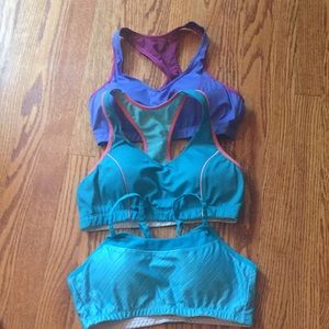 3 Moving Comfort sports bras medium 34A 34B 36A